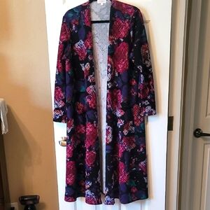 LuLaRoe Purple and Red SARAH LRG EUC